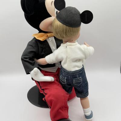 LOT 162B: Vintage Disney “A Hug for Mickey” Ashton Drake Galleries Porcelain Doll Set