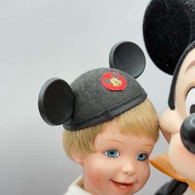 LOT 162B: Vintage Disney “A Hug for Mickey” Ashton Drake Galleries Porcelain Doll Set