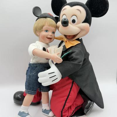 LOT 162B: Vintage Disney “A Hug for Mickey” Ashton Drake Galleries Porcelain Doll Set