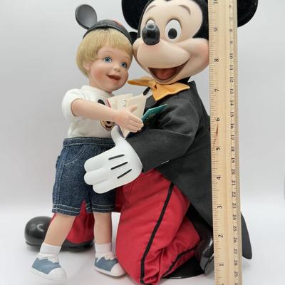 LOT 162B: Vintage Disney “A Hug for Mickey” Ashton Drake Galleries Porcelain Doll Set