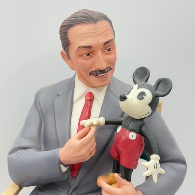 LOT 164B: Walt Disney Classic Collection Walt / Mickey “…It Was All Started by a Mouse” Porcelain Sculpture