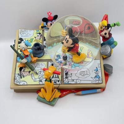LOT 168B: Disney Mickey & Friends Comic Strip “Mickey Mouse March” Musical Snowglobe