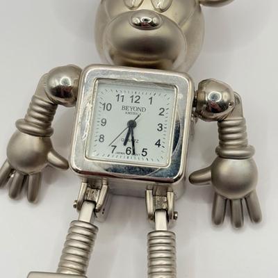 LOT 175B: Disney Beyond America Quartz Robot Mickey Mouse Desk Clock (3.5”)