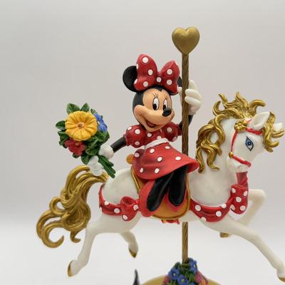 LOT 176B: Disney Hamilton Mickey & Friends Magical Carousel Collection Porcelain Horse Sculptures - “Mickey’s Musical Ride” 1207...