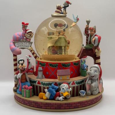 LOT 177B: Vintage Disney Character “Jingle Bells” Musical Christmas Snow Globe
