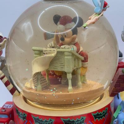 LOT 177B: Vintage Disney Character “Jingle Bells” Musical Christmas Snow Globe