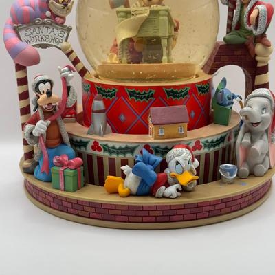 LOT 177B: Vintage Disney Character “Jingle Bells” Musical Christmas Snow Globe