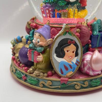 LOT 178B: Disney Christmas Classic Character “Mickey Mouse March” Musical Double Tier Snowglobe