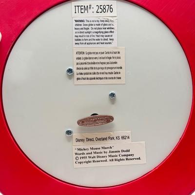 LOT 178B: Disney Christmas Classic Character “Mickey Mouse March” Musical Double Tier Snowglobe