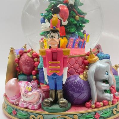 LOT 178B: Disney Christmas Classic Character “Mickey Mouse March” Musical Double Tier Snowglobe