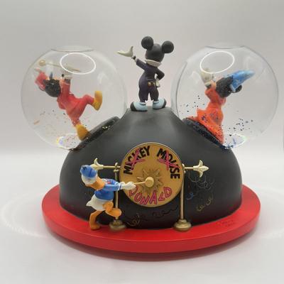 LOT 179B: Disney Mickey Mouse Club Ear Hat “Mickey Mouse March” Musical Snow Globe