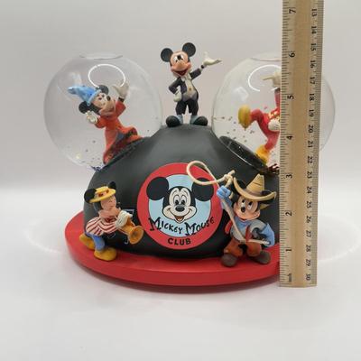 LOT 179B: Disney Mickey Mouse Club Ear Hat “Mickey Mouse March” Musical Snow Globe