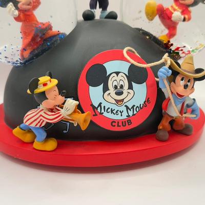 LOT 179B: Disney Mickey Mouse Club Ear Hat “Mickey Mouse March” Musical Snow Globe