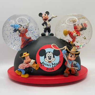 LOT 179B: Disney Mickey Mouse Club Ear Hat “Mickey Mouse March” Musical Snow Globe