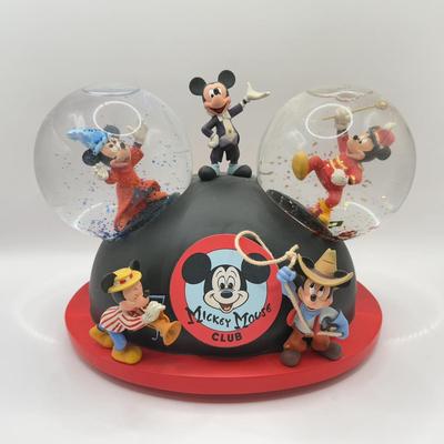 LOT 179B: Disney Mickey Mouse Club Ear Hat “Mickey Mouse March” Musical Snow Globe
