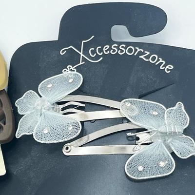 LOT 185J: Hair Accessories: Comb Clip, Barrettes, Butterfly Clips and More