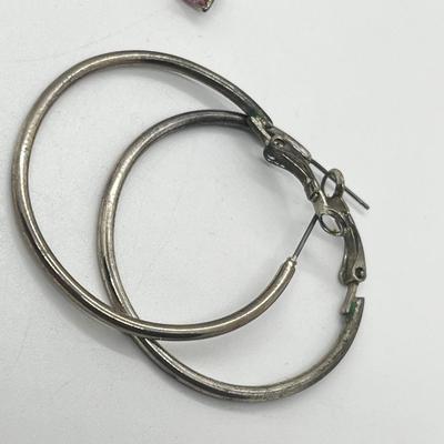 LOT 189J: Large Earring Collection: Hoops in Various Colors and Sizes and More