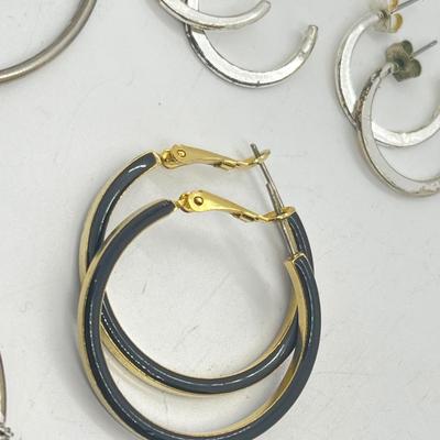LOT 189J: Large Earring Collection: Hoops in Various Colors and Sizes and More