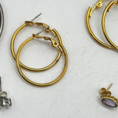 LOT 189J: Large Earring Collection: Hoops in Various Colors and Sizes and More