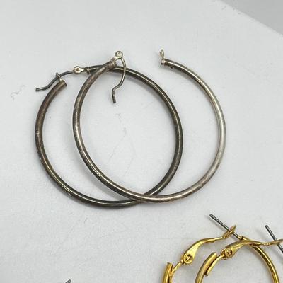 LOT 189J: Large Earring Collection: Hoops in Various Colors and Sizes and More