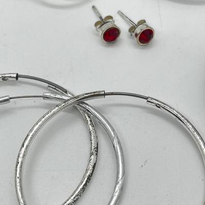 LOT 189J: Large Earring Collection: Hoops in Various Colors and Sizes and More