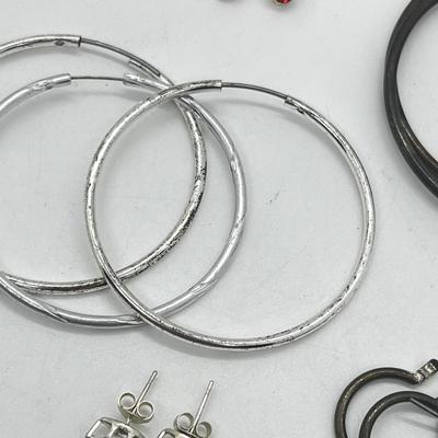 LOT 189J: Large Earring Collection: Hoops in Various Colors and Sizes and More