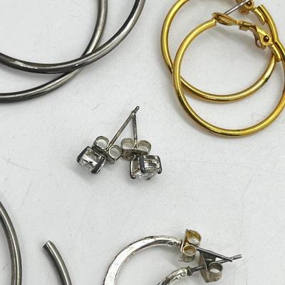 LOT 189J: Large Earring Collection: Hoops in Various Colors and Sizes and More