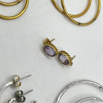LOT 189J: Large Earring Collection: Hoops in Various Colors and Sizes and More