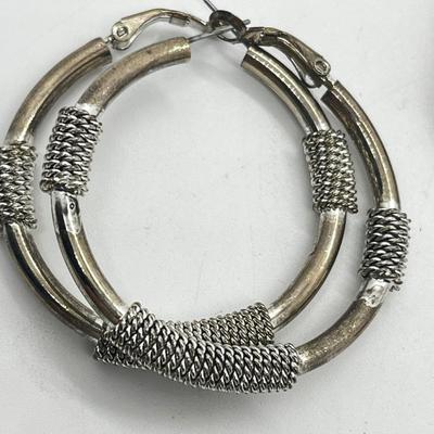 LOT 189J: Large Earring Collection: Hoops in Various Colors and Sizes and More