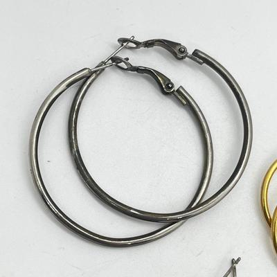 LOT 189J: Large Earring Collection: Hoops in Various Colors and Sizes and More