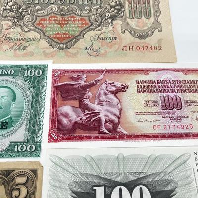 LOT 191J: International Currency Collection: WWII Japanese Occupation of Philippines 5 Pesos, 1910 One Hundred Rubles and More