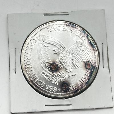 LOT 196J: 1984 Englehard One Ounce .999 Fine Silver American Prospector Coin