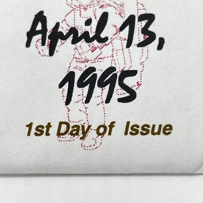 LOT 201J: Limited Edition Series Apollo 13 Silver Coin with First Day Issue April 13, 1995 Envelope and Stamp