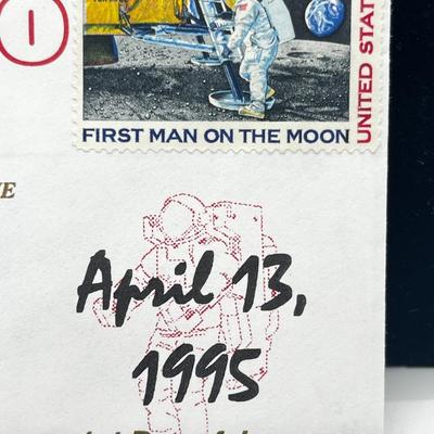 LOT 201J: Limited Edition Series Apollo 13 Silver Coin with First Day Issue April 13, 1995 Envelope and Stamp