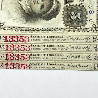 LOT 202J: 1880 State of Louisiana $5 USA Bond