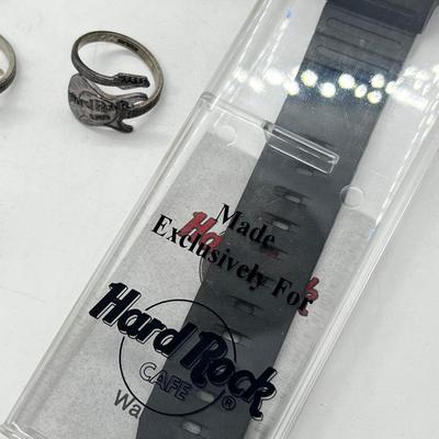 LOT 204: Hard Rock Cafe Collection Including 2 Sterling Rings