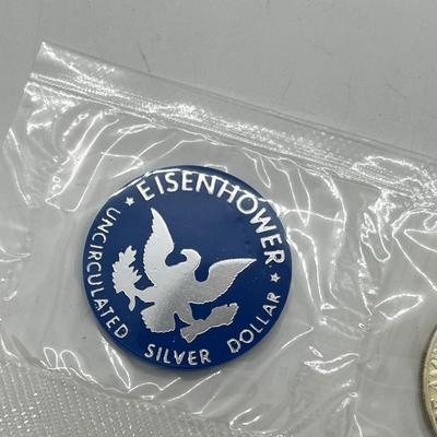 LOT 205J: 1974 Eisenhower Uncirculated Silver Dollar