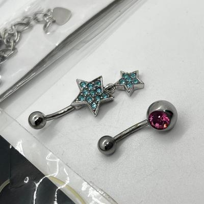 LOT 210J: Body Jewelry Collection: Ankle Bracelets, Toe Ring and Belly Button Jewelry