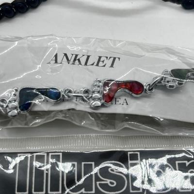 LOT 210J: Body Jewelry Collection: Ankle Bracelets, Toe Ring and Belly Button Jewelry