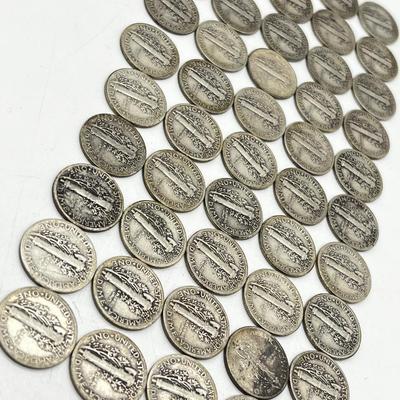 LOT 211J: 50 Mercury Dimes