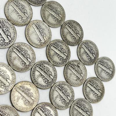 LOT 211J: 50 Mercury Dimes