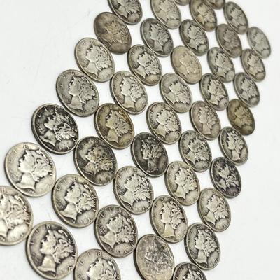 LOT 211J: 50 Mercury Dimes