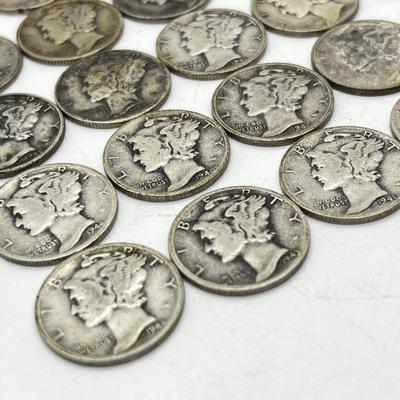 LOT 211J: 50 Mercury Dimes