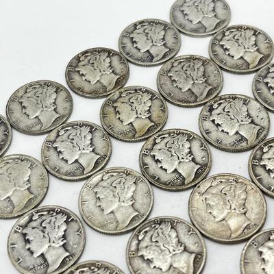 LOT 211J: 50 Mercury Dimes