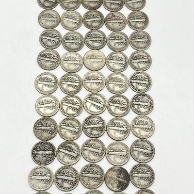 LOT 211J: 50 Mercury Dimes