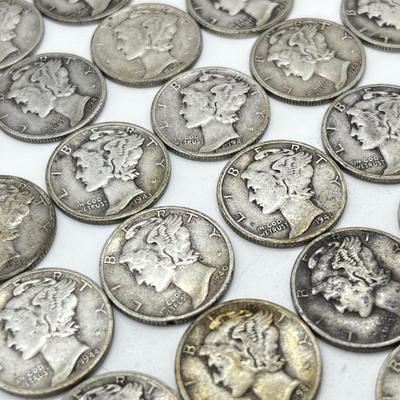 LOT 211J: 50 Mercury Dimes