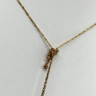 LOT 216J: 14K Yellow Gold Necklace and Charm-1.8 GTW