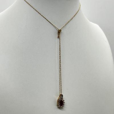 LOT 216J: 14K Yellow Gold Necklace and Charm-1.8 GTW