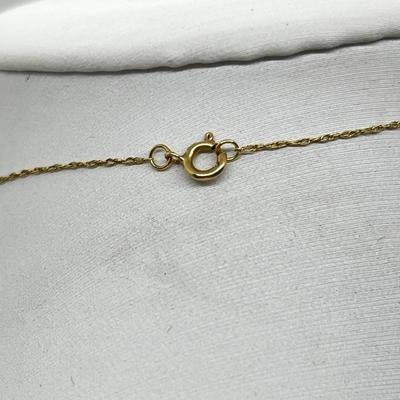 LOT 216J: 14K Yellow Gold Necklace and Charm-1.8 GTW