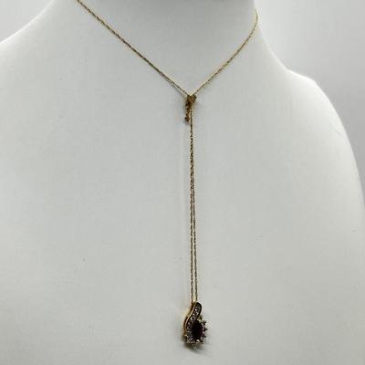 LOT 216J: 14K Yellow Gold Necklace and Charm-1.8 GTW